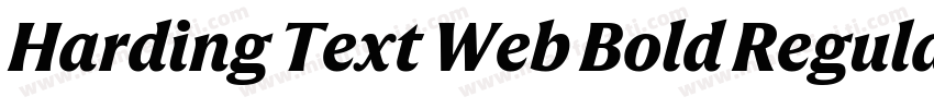 Harding Text Web Bold Regular字体转换